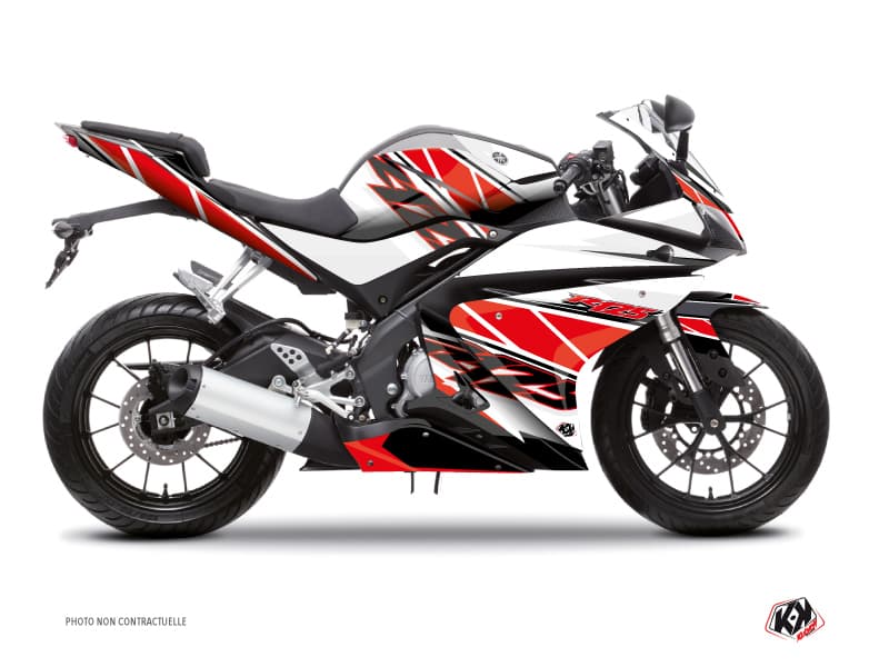 kit graphique moto yamaha r125 replica rouge | Yamaha | Kutvek