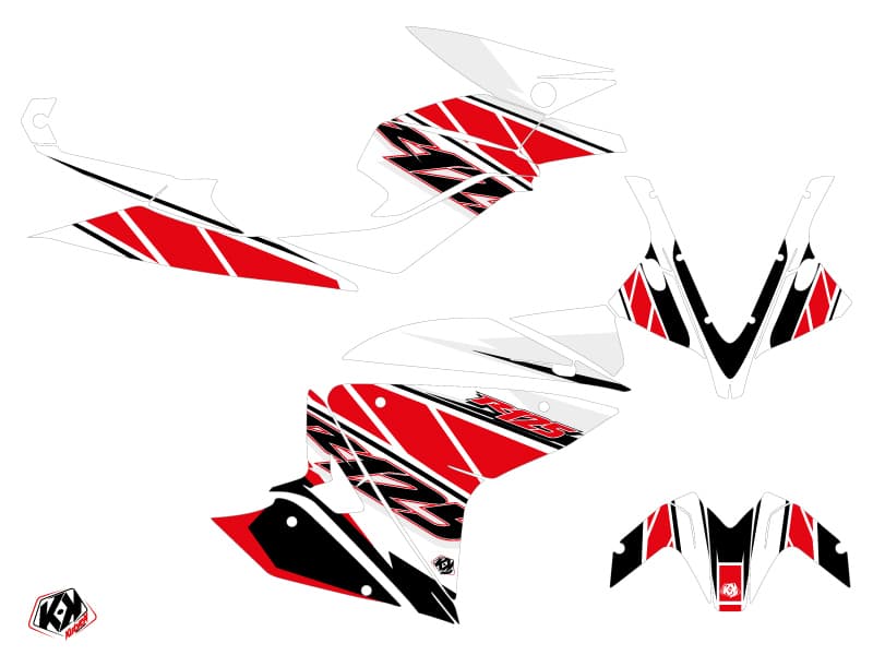 kit graphique moto yamaha r125 replica rouge | Yamaha | Kutvek - View 2