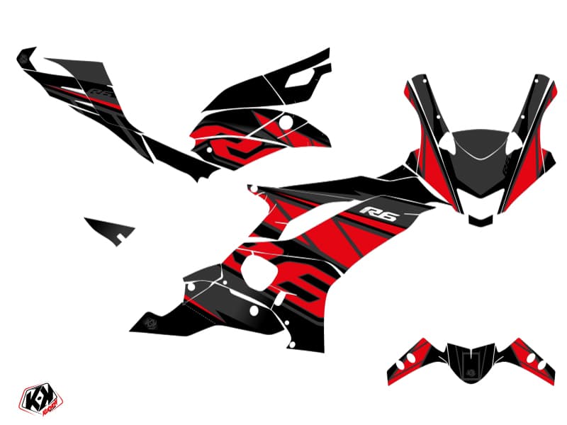 Yamaha R6 Street Bike Replica Graphic Kit Red | Yamaha | Kutvek - View 2