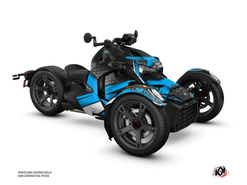 kit graphique  replica bleu hybride can-am ryker 600