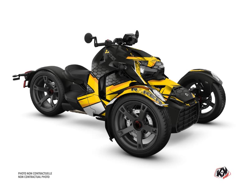 kit graphique  replica jaune hybride can-am ryker 600