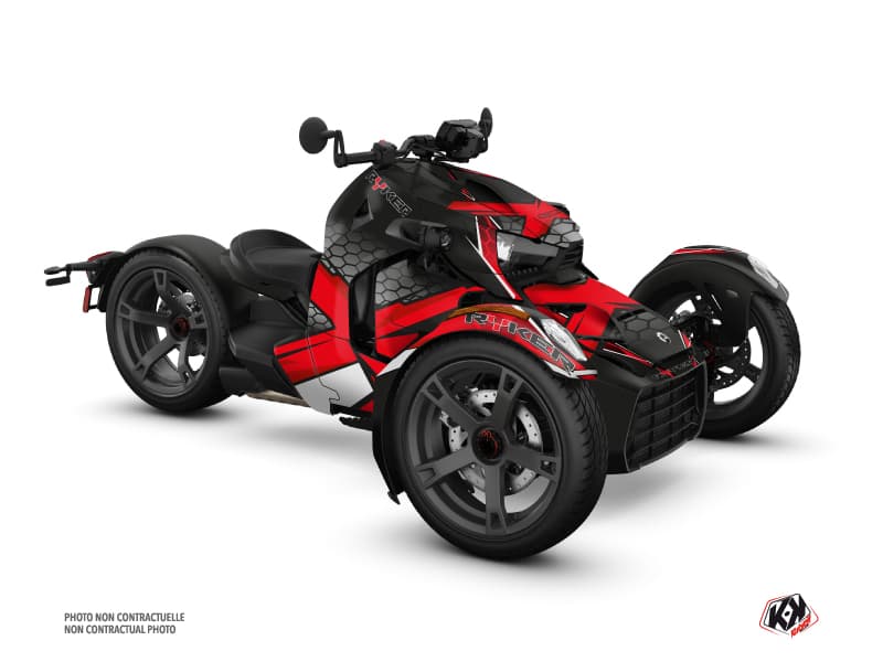 Kit graphique Hybride Replica Can Am Ryker 600 900 Rouge