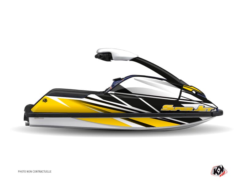 kit graphique jet-ski yamaha superjet replica jaune  