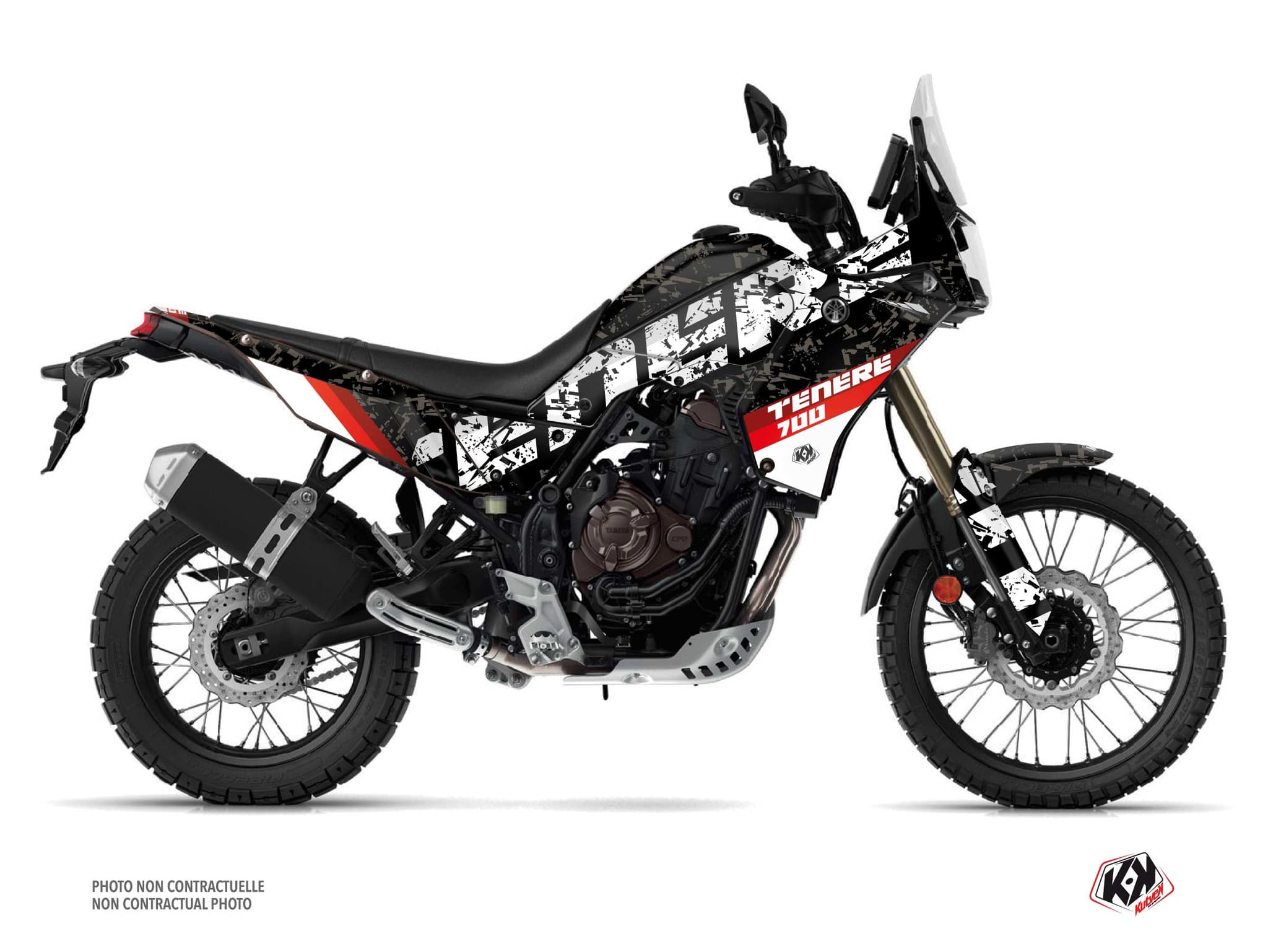 kit graphique moto yamaha tenere 700 touareg rouge  