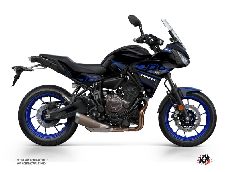 kit graphique moto replica yamaha tracer 700 noir bleu