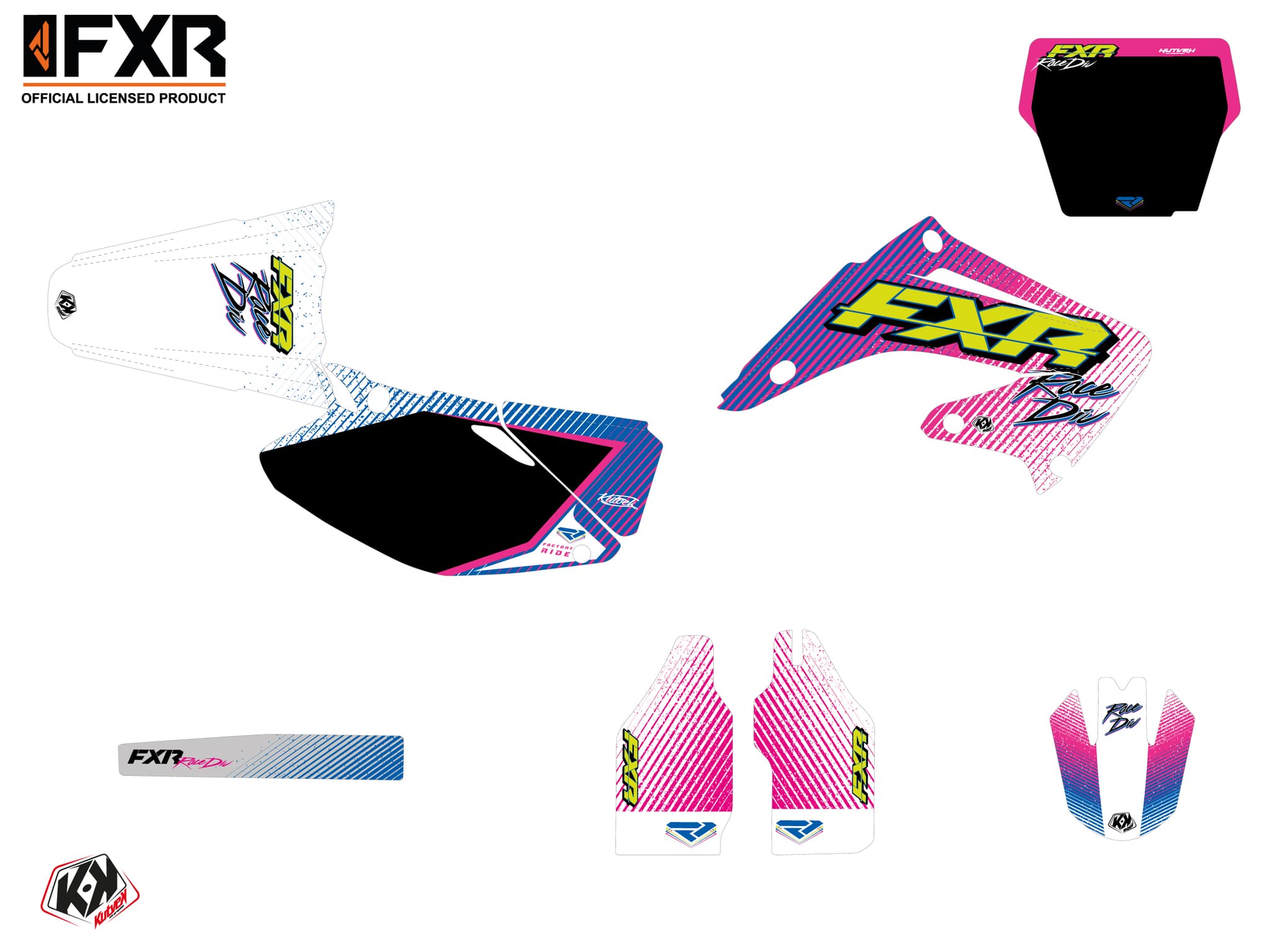 kit graphique motocross honda cr 125 fxr retro | Honda | Kutvek - View 2