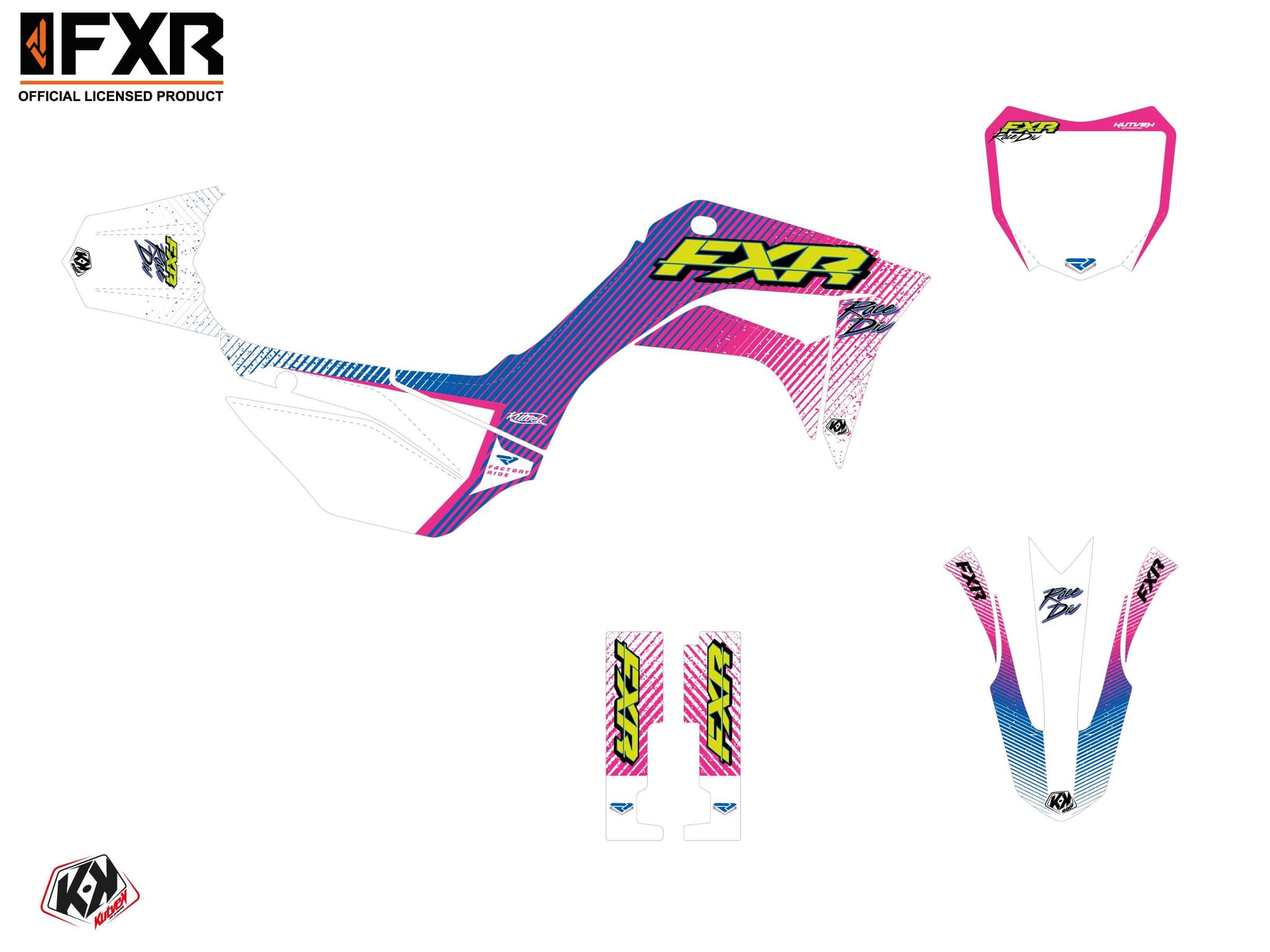kit graphique motocross honda crf 110 f fxr retro | Honda | Kutvek - View 2