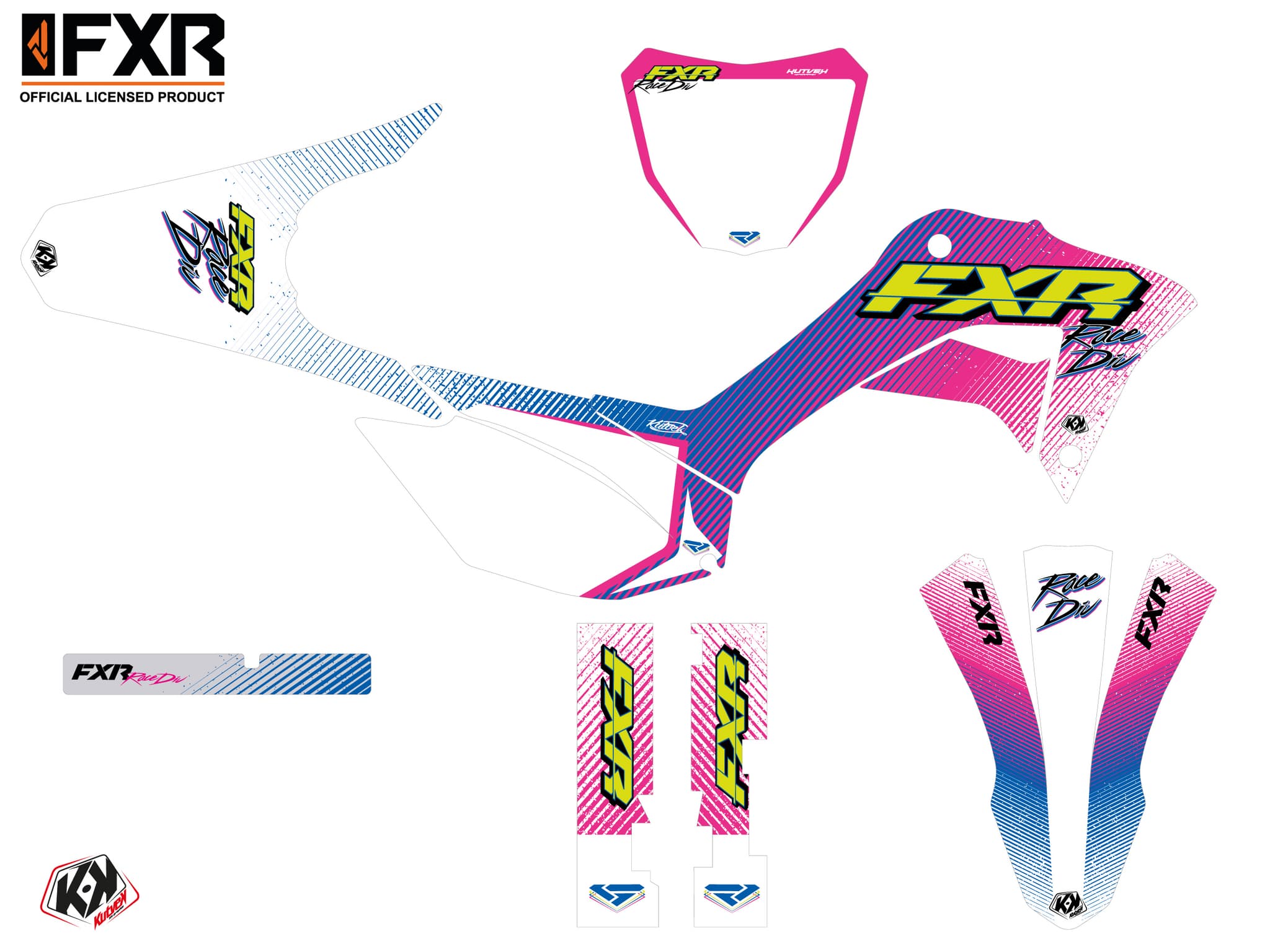 kit graphique motocross honda crf 250 f fxr retro | Honda | Kutvek - View 2