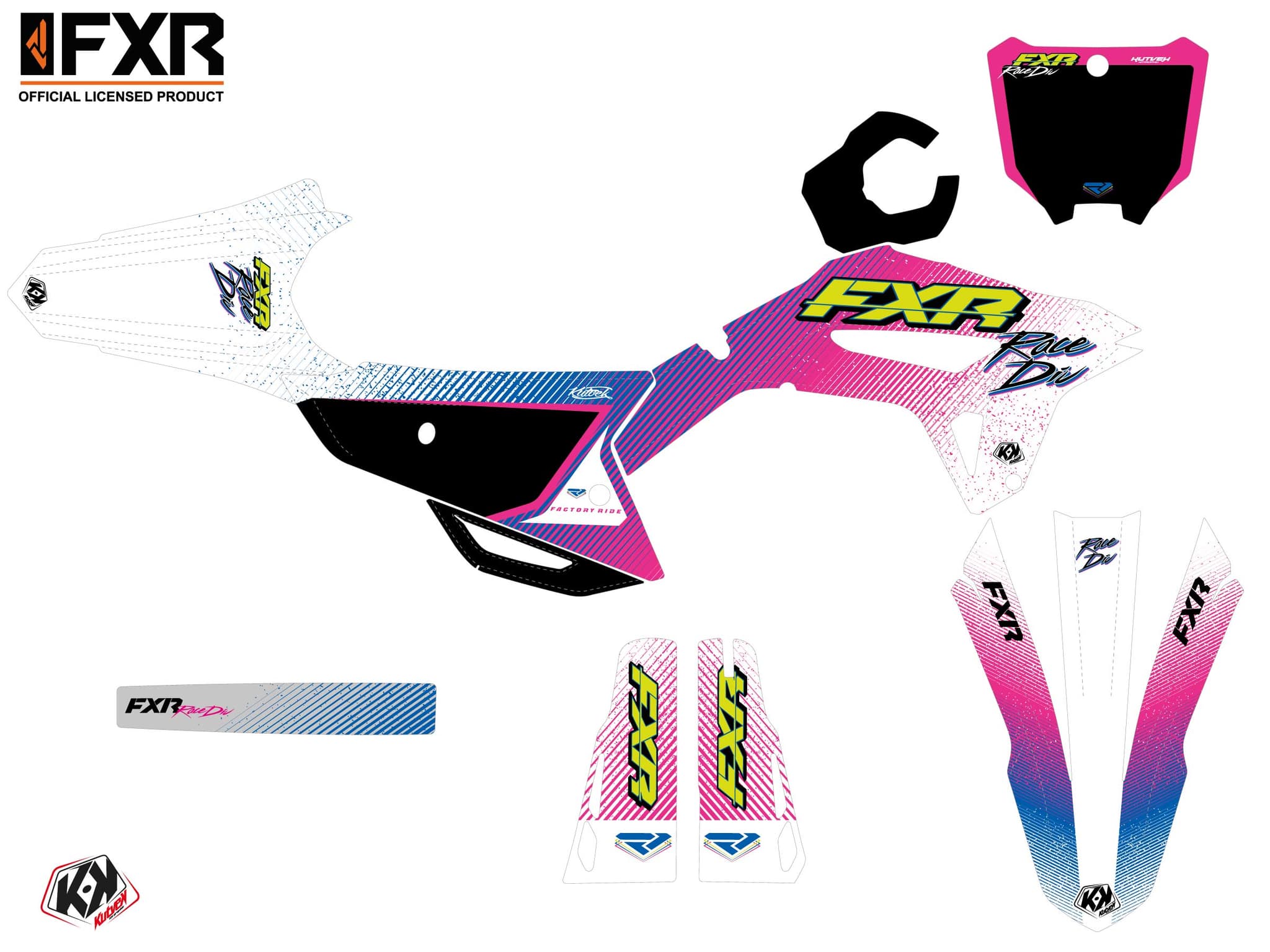 kit graphique motocross honda crf 250 r fxr retro | Honda | Kutvek - View 2