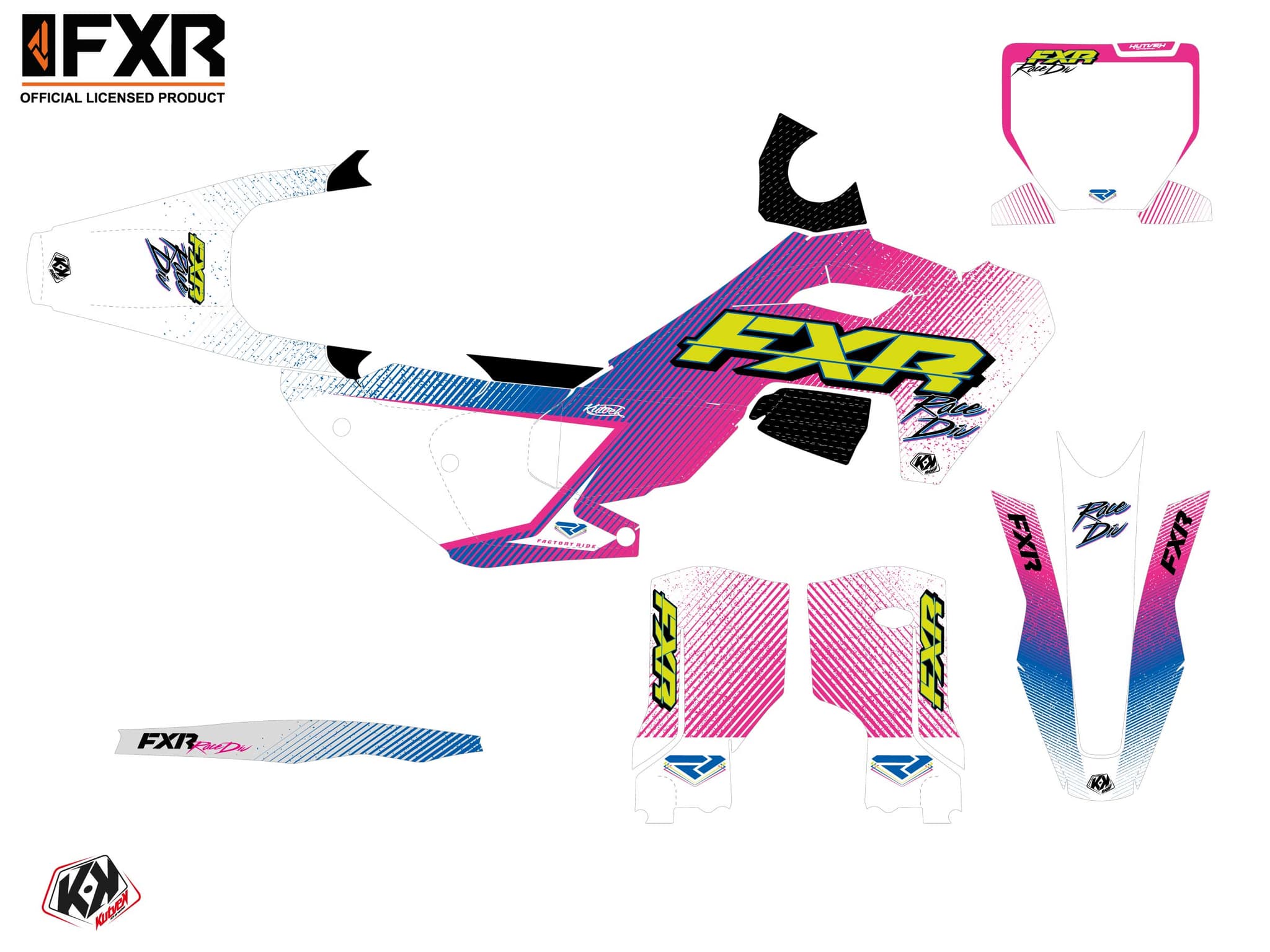 dirt bike husqvarna fc 250 fxr retro   graphic kit | Husqvarna | Kutvek - View 2