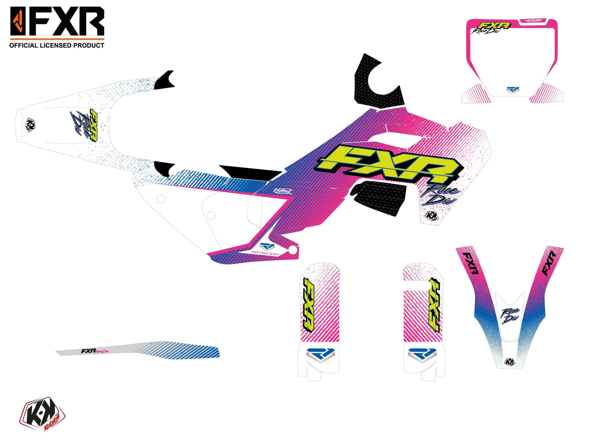 kit graphique motocross husqvarna fs 450 fxr retro | Husqvarna | Kutvek - View 2