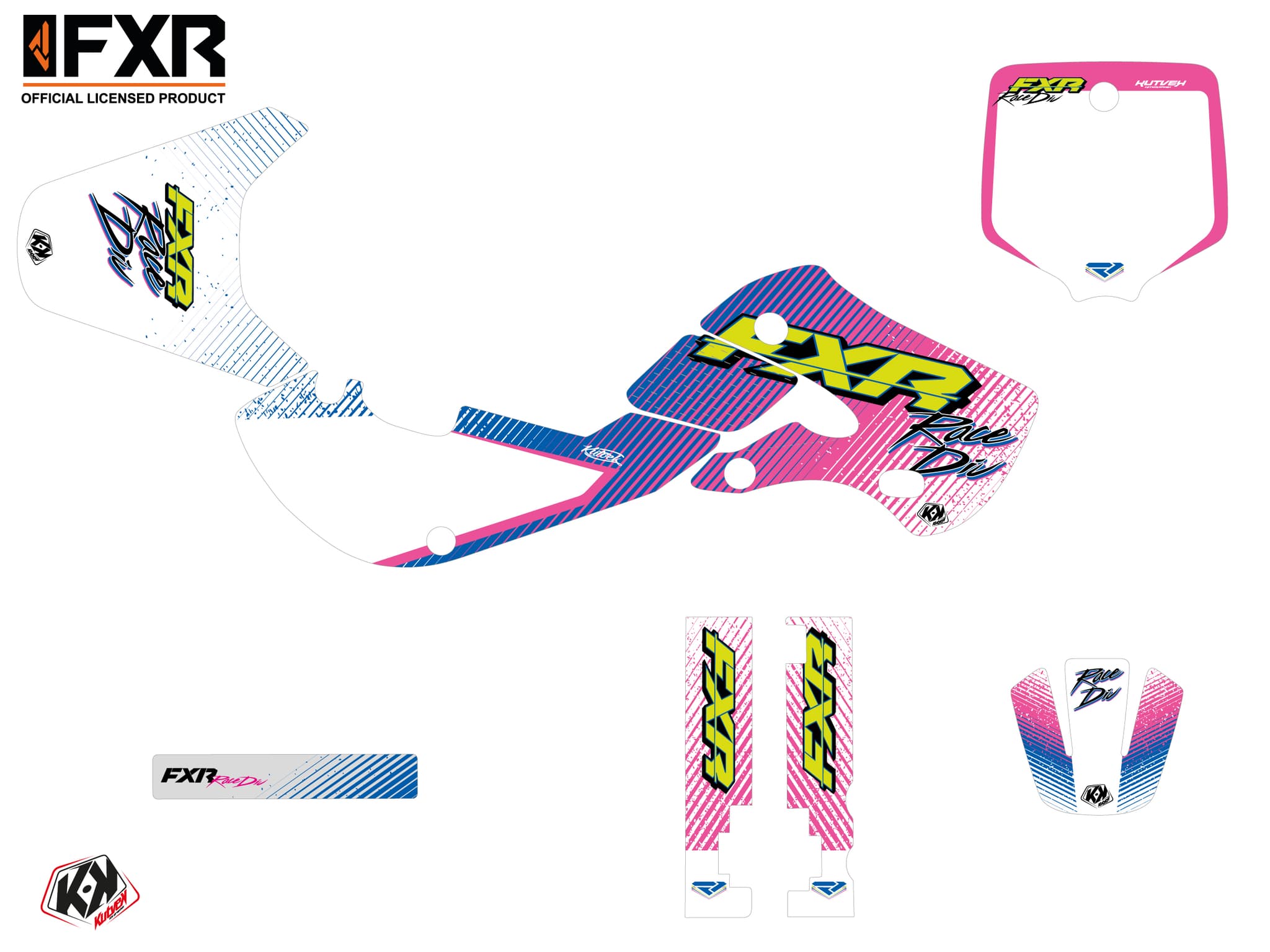 kit graphique motocross kawasaki kx 65 fxr retro | Kawasaki | Kutvek - View 2