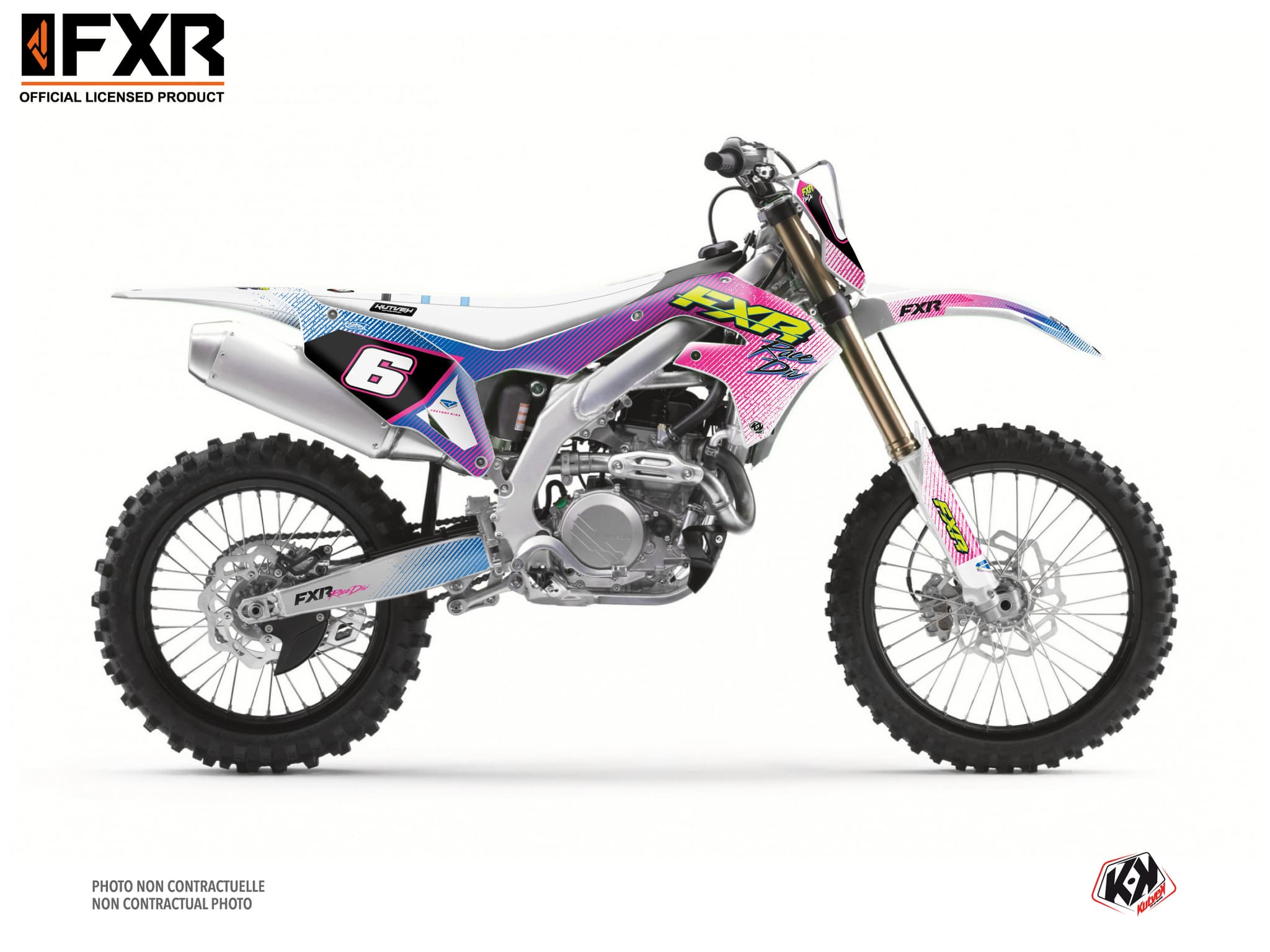 kit graphique motocross kawasaki kx 250 f fxr retro   