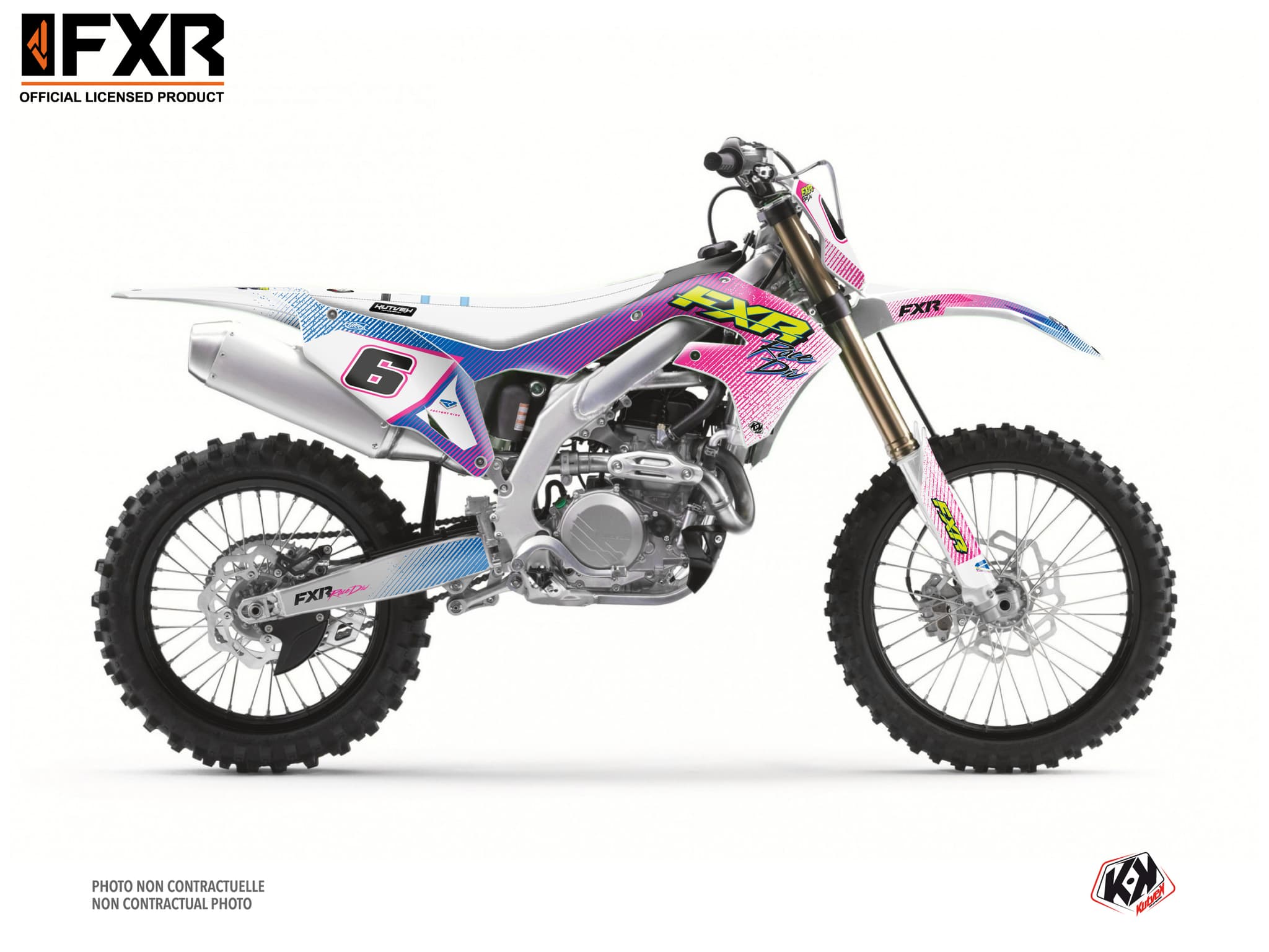 kit graphique motocross kawasaki kx 450 f fxr retro