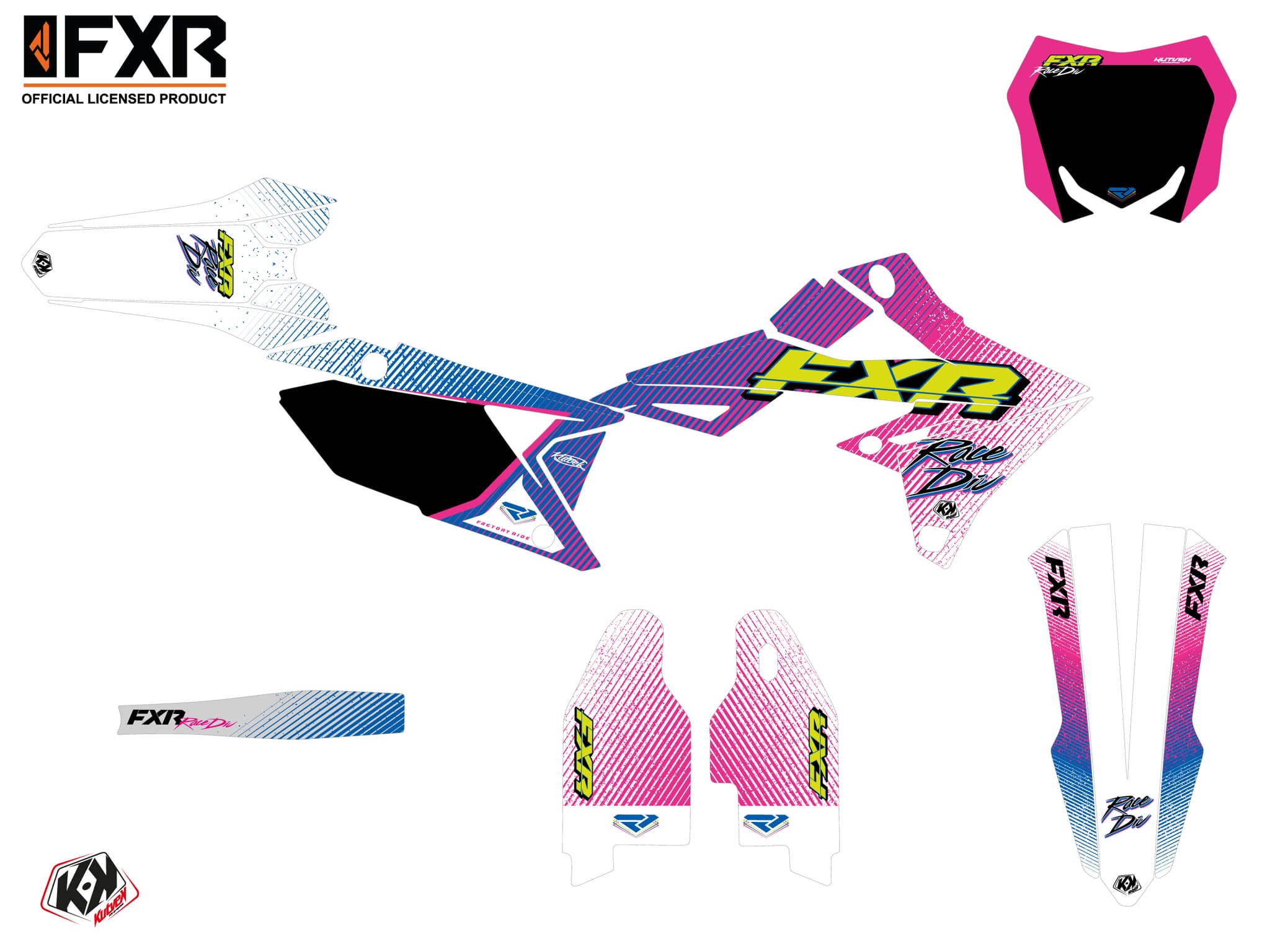dirt bike suzuki rm-z 250 fxr retro   graphic kit | Suzuki | Kutvek - View 2