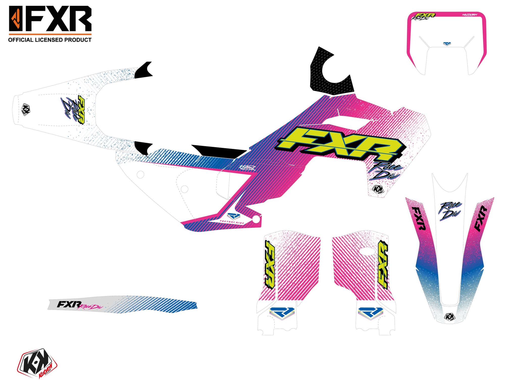 kit graphique motocross husqvarna te 150 fxr retro | Husqvarna | Kutvek - View 2
