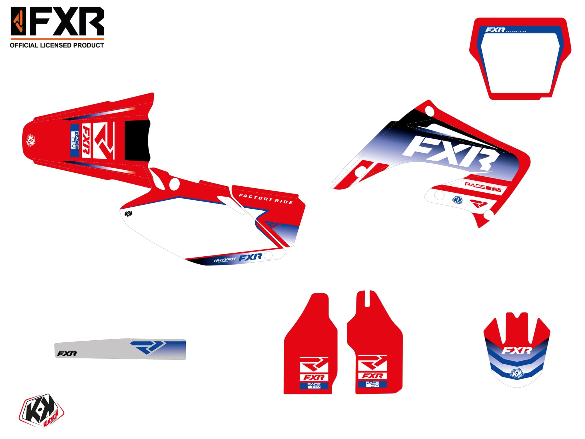 dirt bike honda cr 250 fxr revo red  graphic kit | Honda | Kutvek - View 2