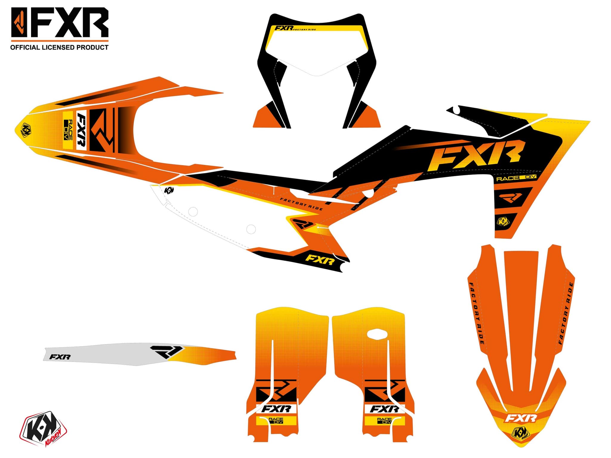kit graphique motocross ktm exc excf fxr revo orange | KTM | Kutvek - View 2