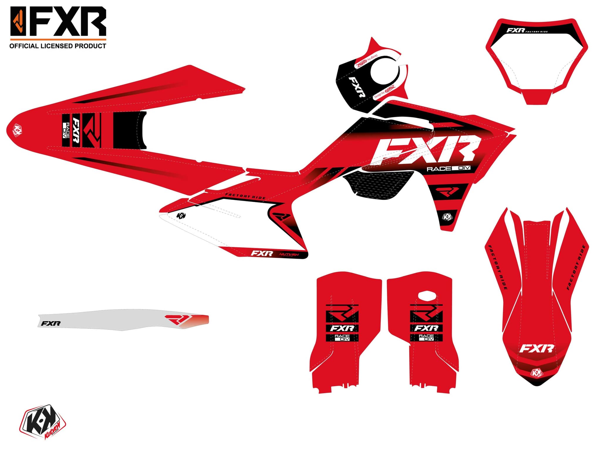 deko-set moto-cross gasgas ex 350 f fxr revo rot | GASGAS | Kutvek - View 2
