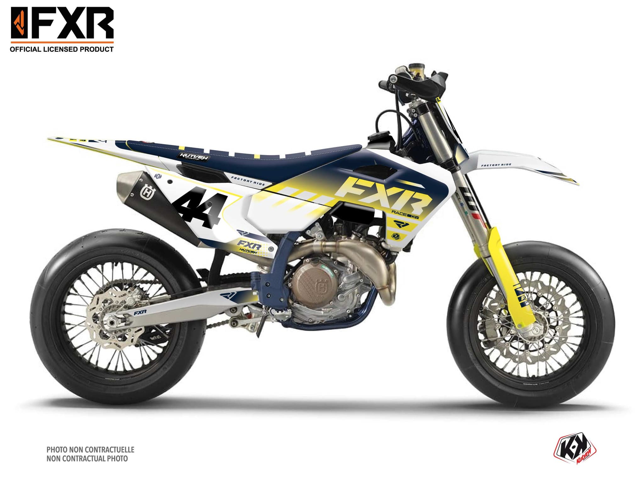 kit graphique motocross husqvarna fs 450 fxr revo blanc  