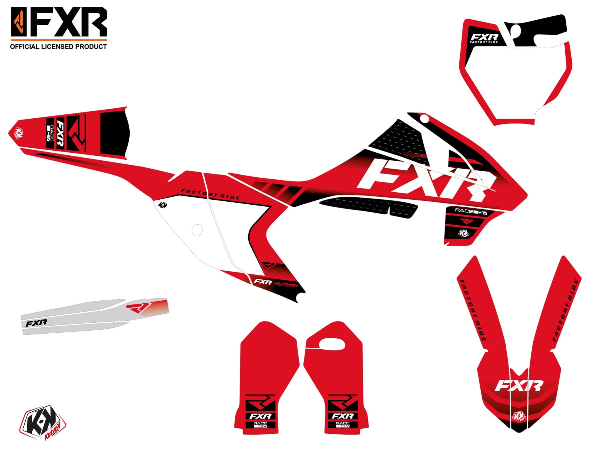 deko-set moto-cross gasgas mc 65 fxr revo rot | GASGAS | Kutvek - View 2