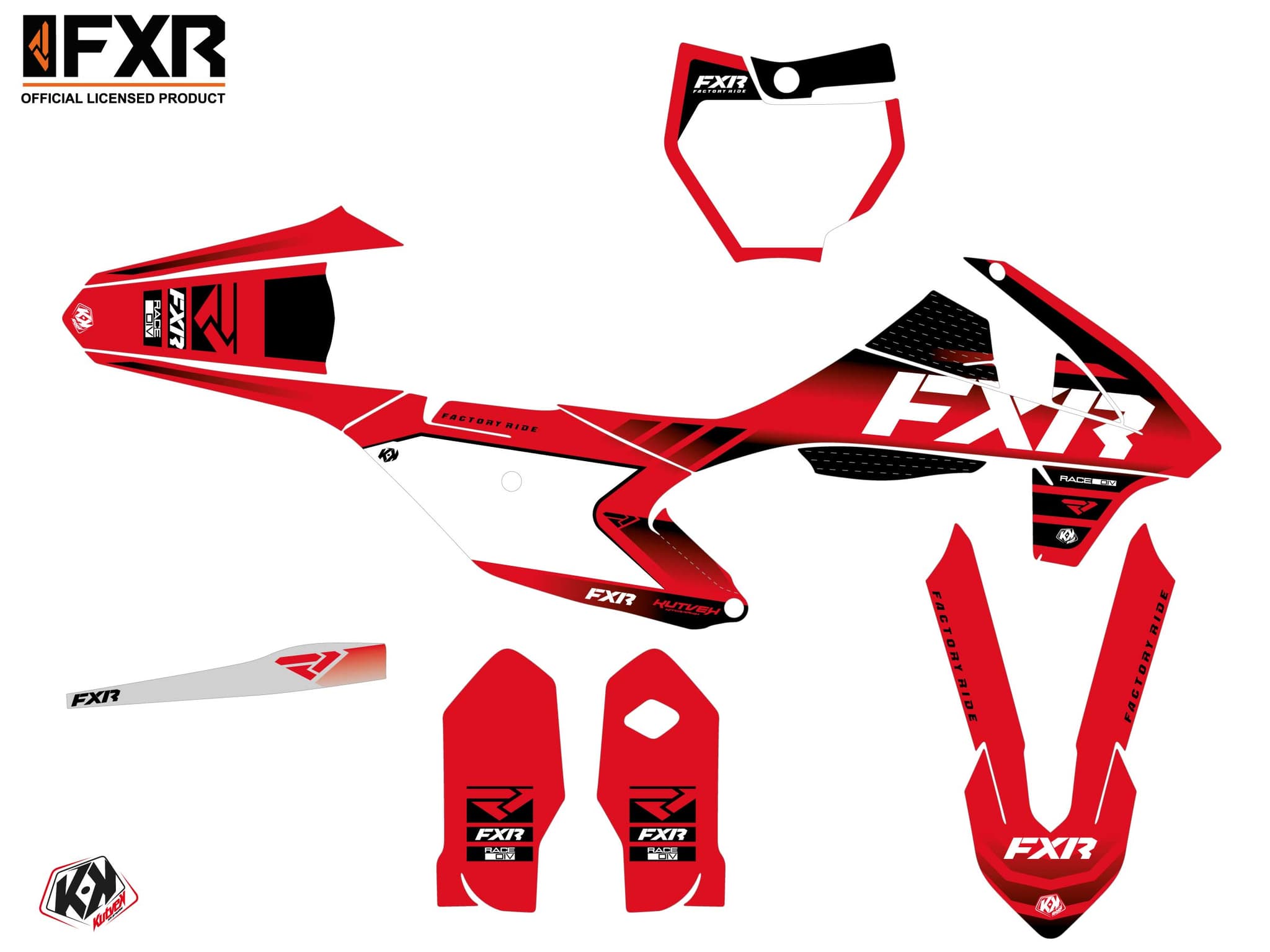 deko-set moto-cross gasgas mc 85 fxr revo rot | GASGAS | Kutvek - View 2