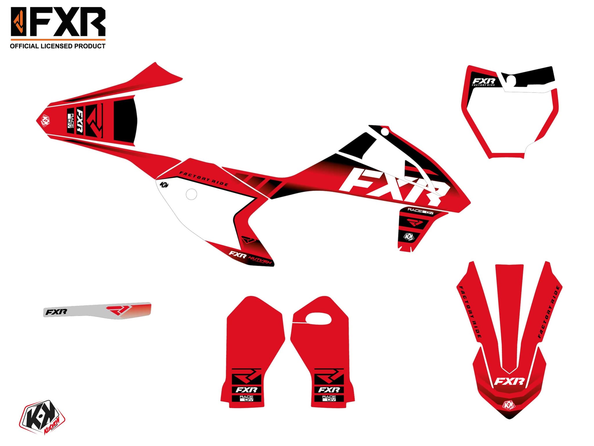 deko-set moto-cross gasgas mc-e 5 fxr revo rot | GASGAS | Kutvek - View 2