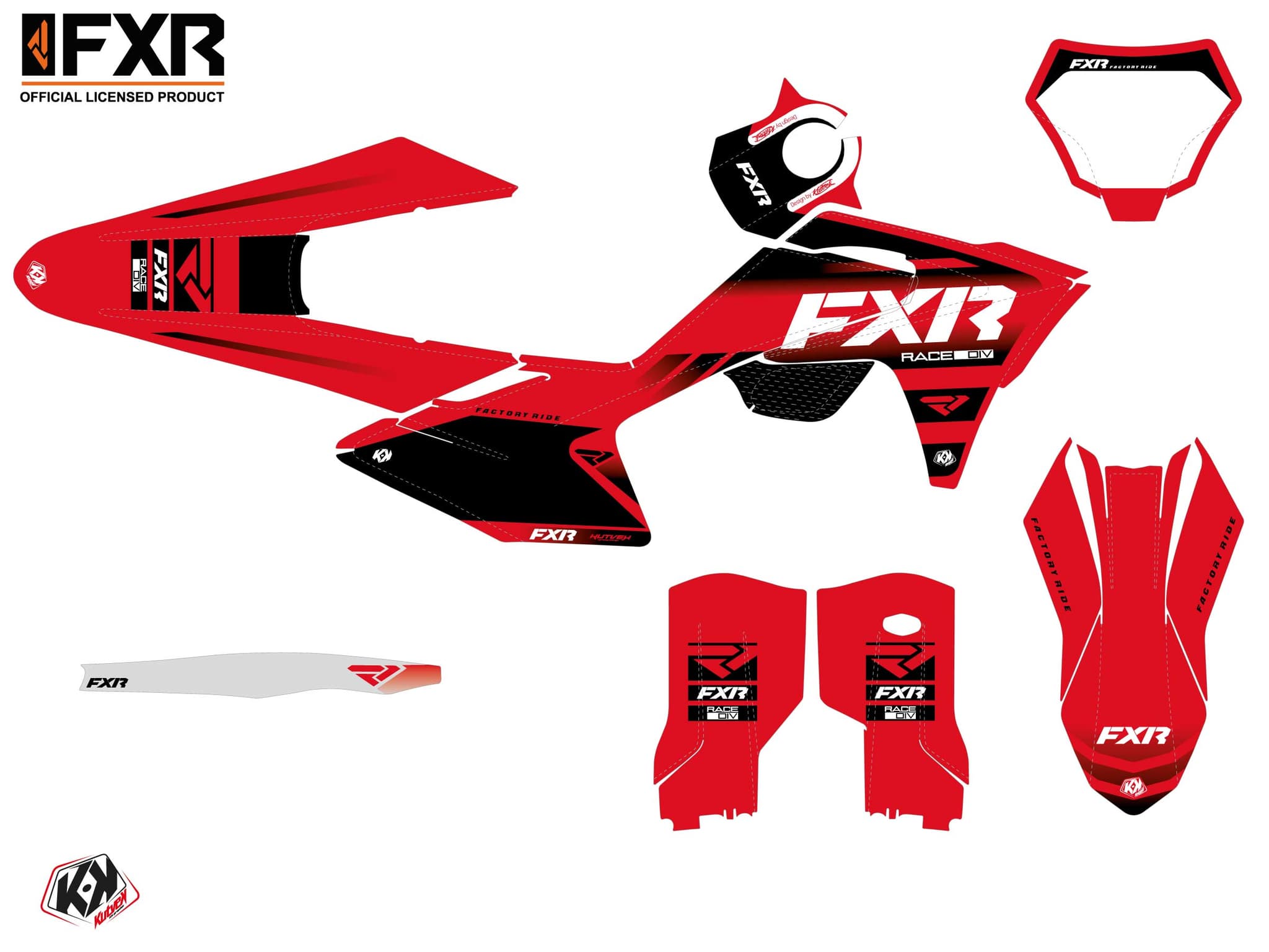deko-set moto-cross gasgas mc 250 f fxr revo rot | GASGAS | Kutvek - View 2