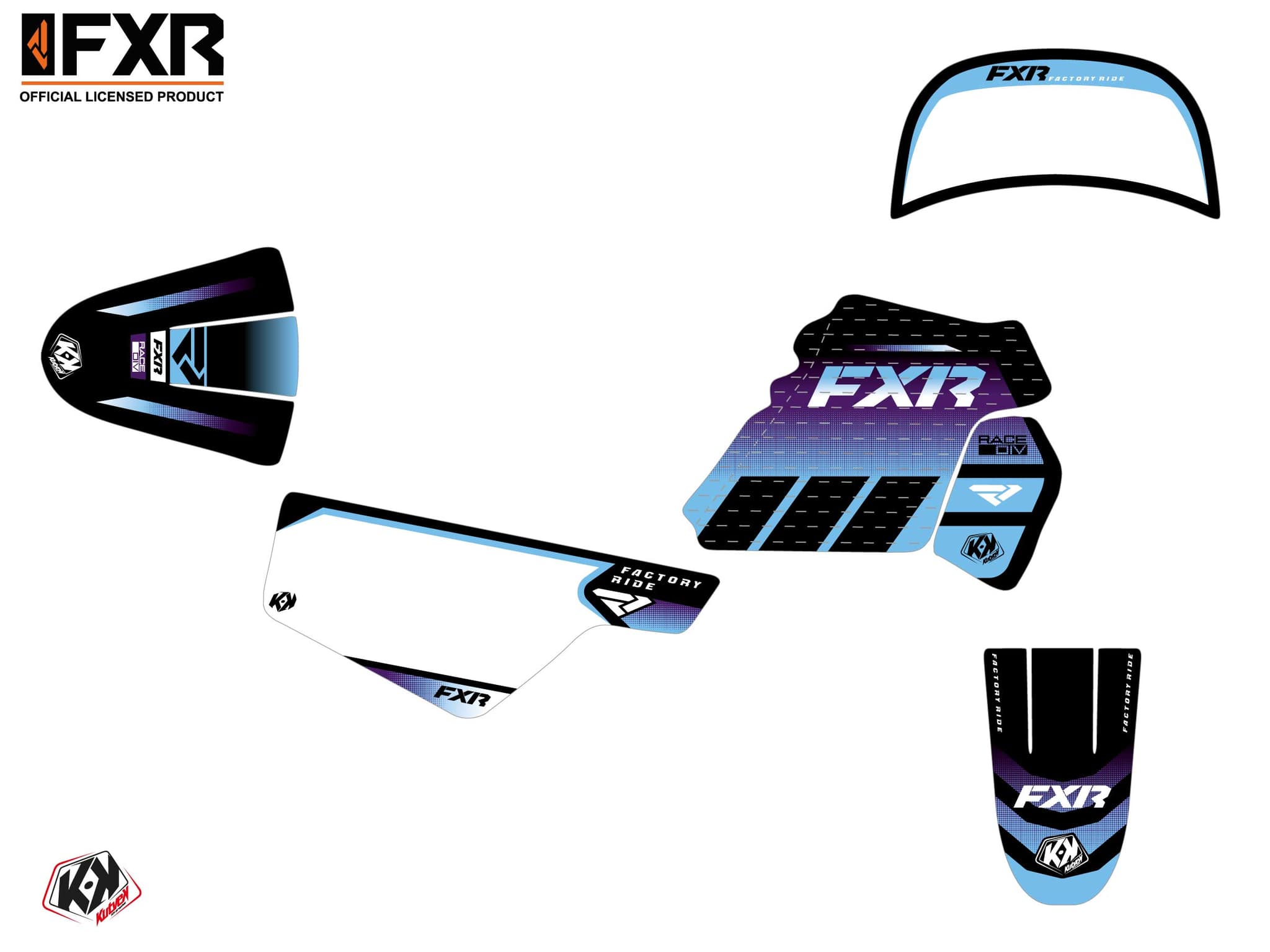 dirt bike yamaha pw 50 fxr revo purple  graphic kit | PW 50 | Kutvek - View 2