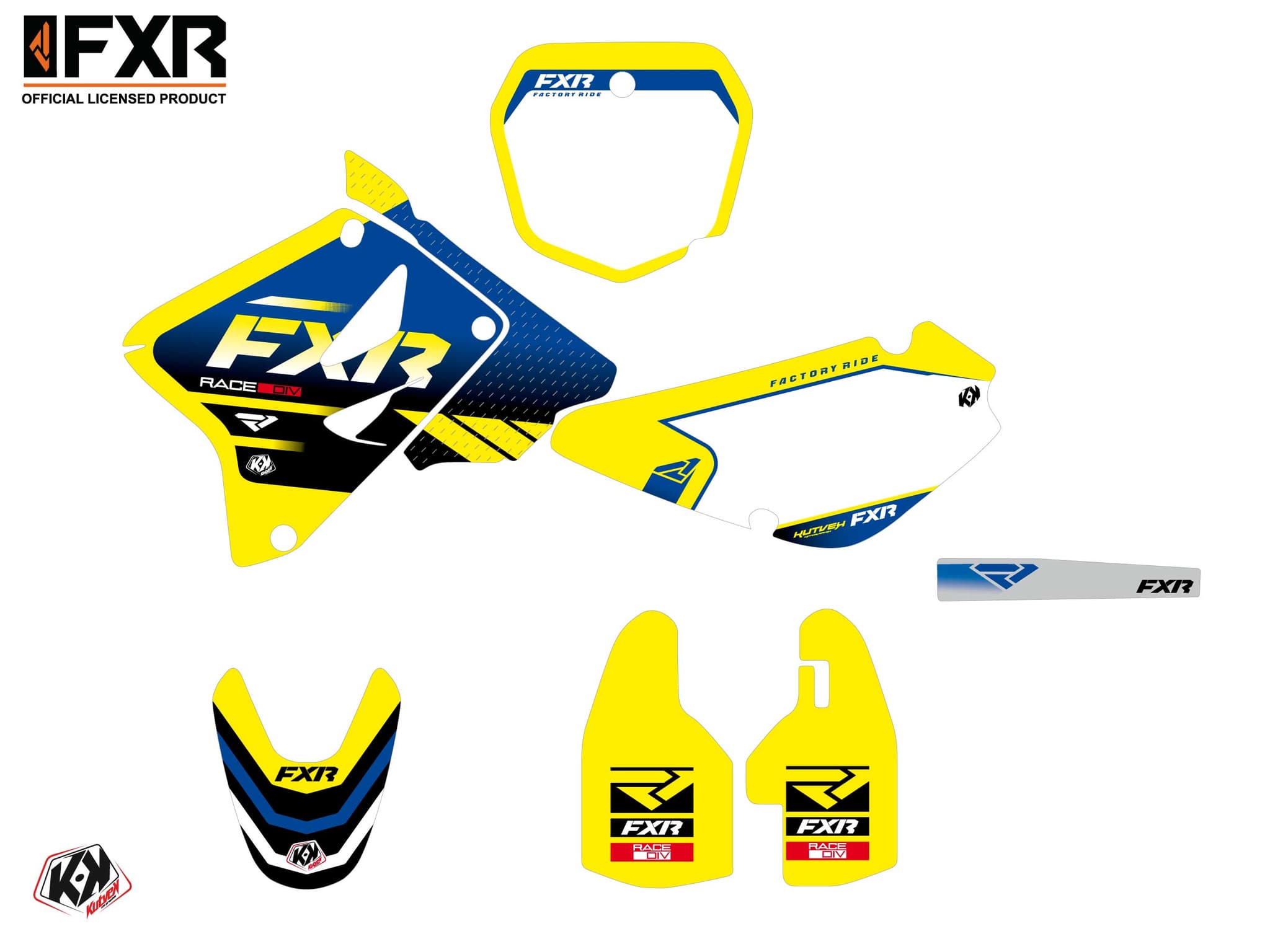 dirt bike suzuki rm 85 fxr revo yellow  graphic kit | Suzuki | Kutvek - View 2