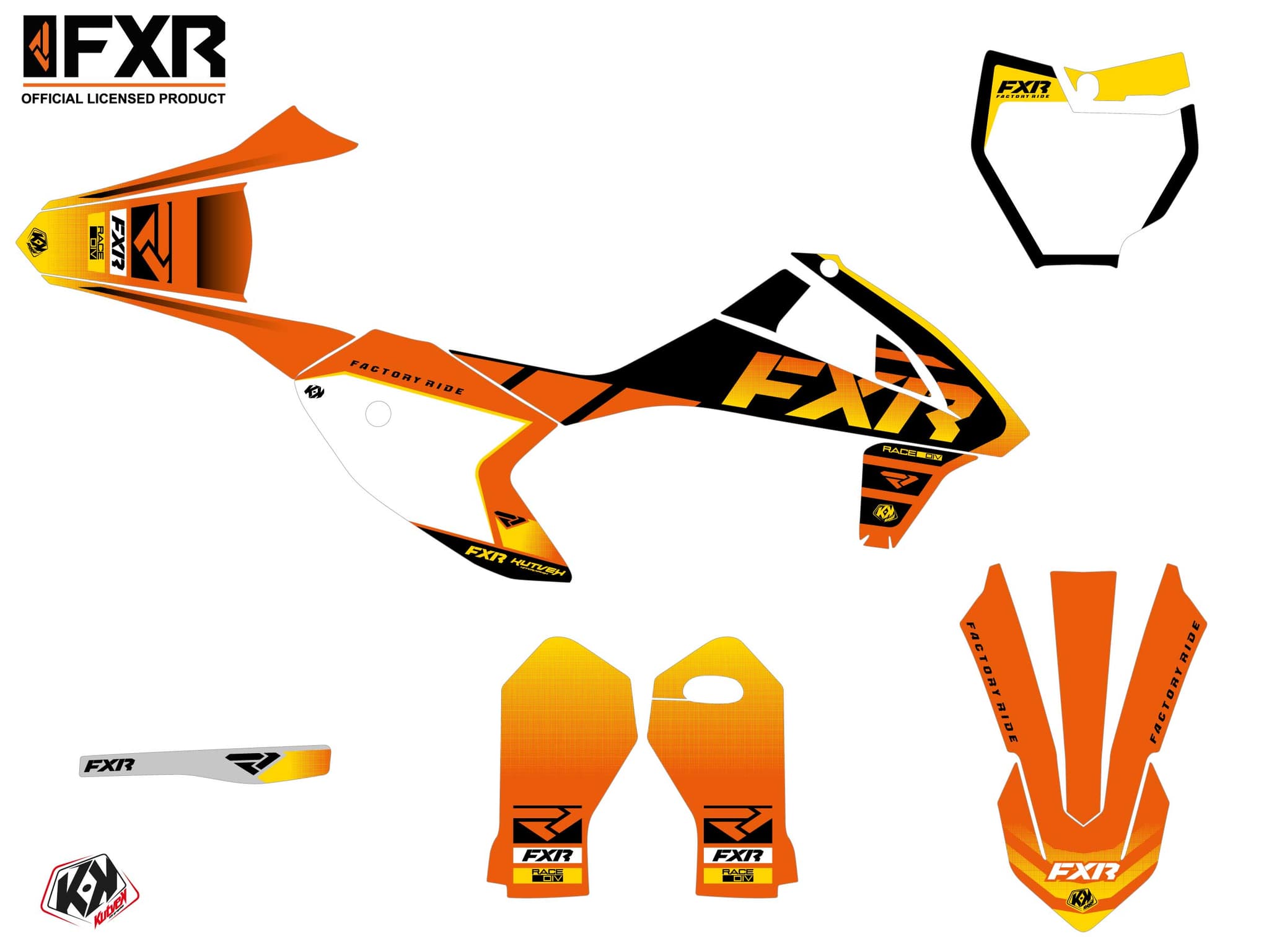 deko-set moto-cross ktm sx e 5 fxr revo orange | SX-E 5 | Kutvek - View 2