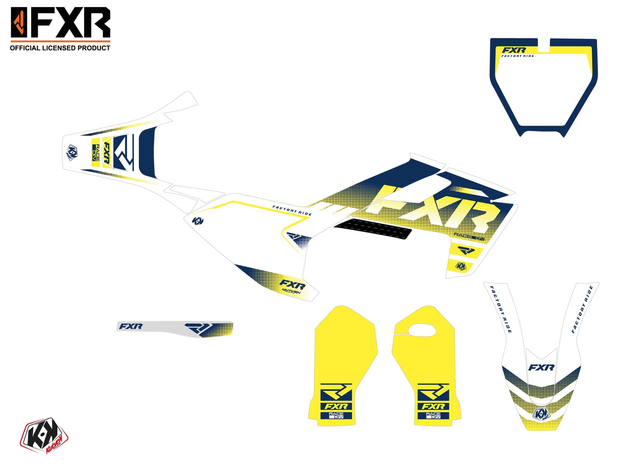 kit graphique motocross husqvarna tc 50 fxr revo blanc | Husqvarna | Kutvek - View 2