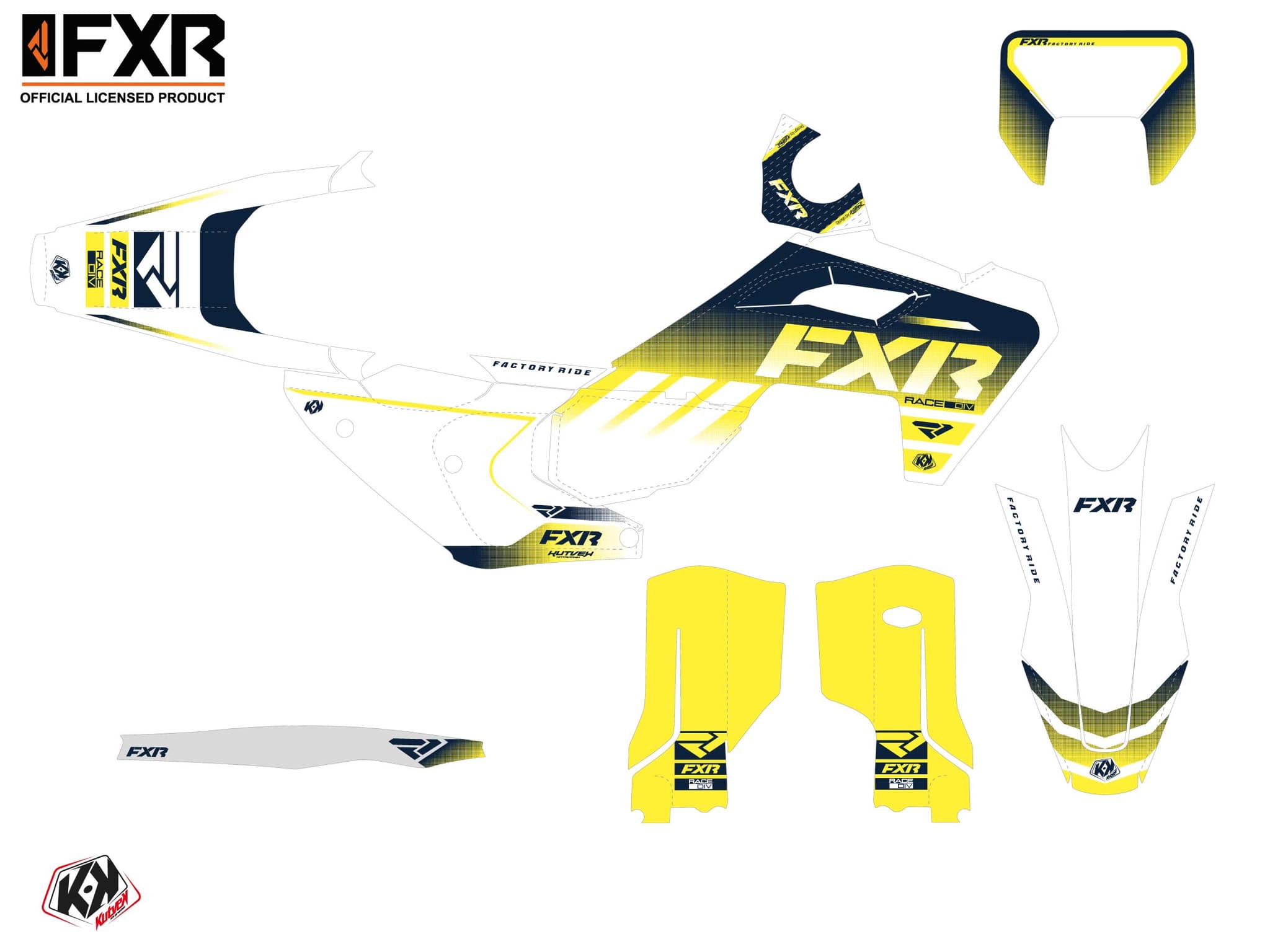 kit graphique motocross husqvarna te 300 fxr revo blanc | Husqvarna | Kutvek - View 2