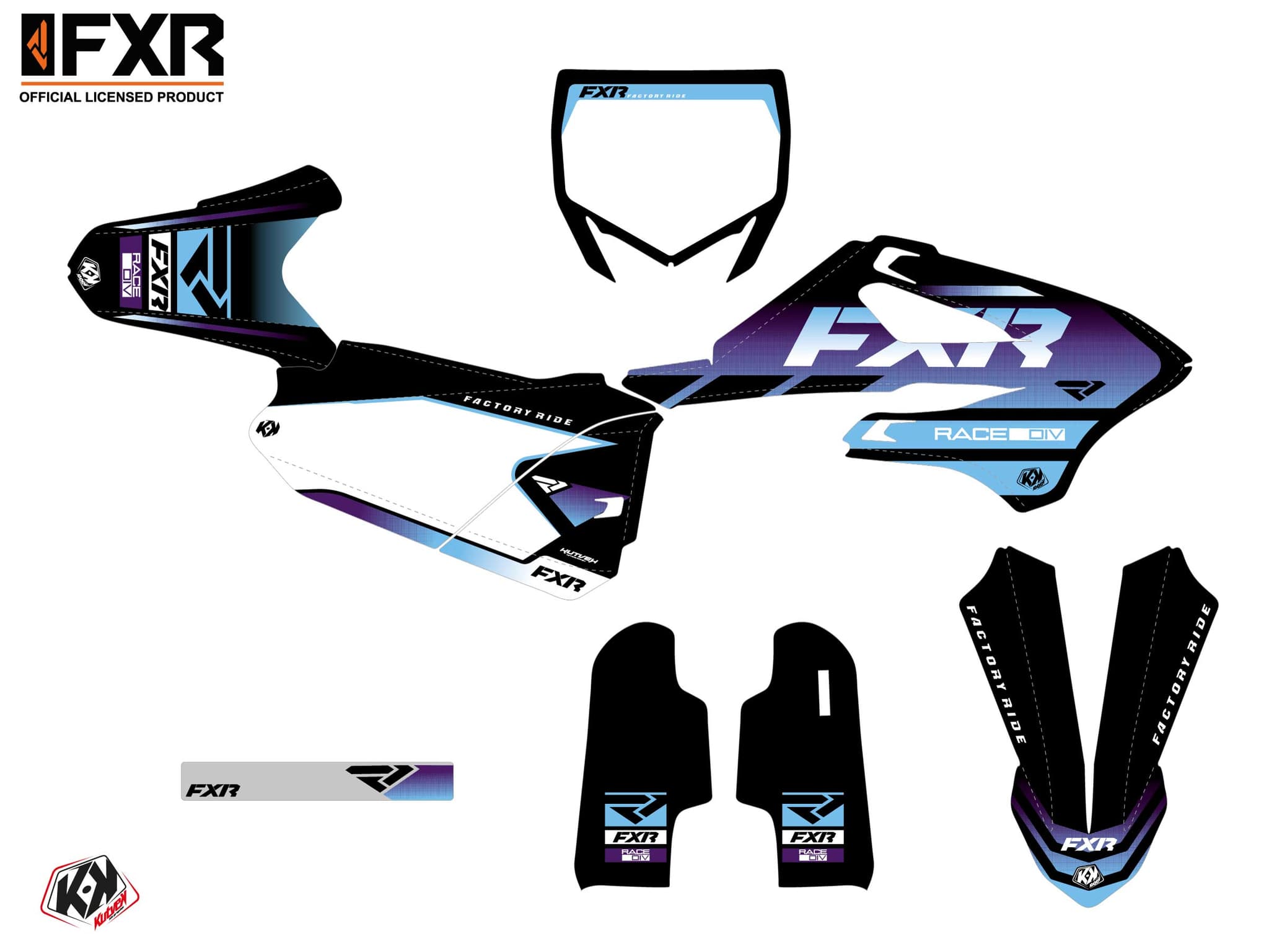 dirt bike yamaha yz 85 fxr revo purple  graphic kit | 85 YZ | Kutvek - View 2
