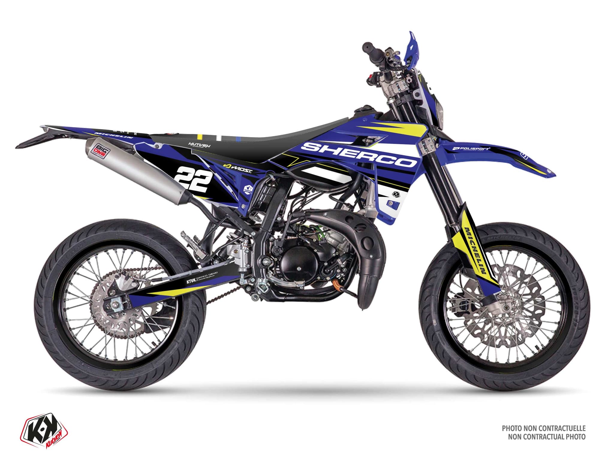 deko-set 50 ccm sherco sm rs ridge blau 