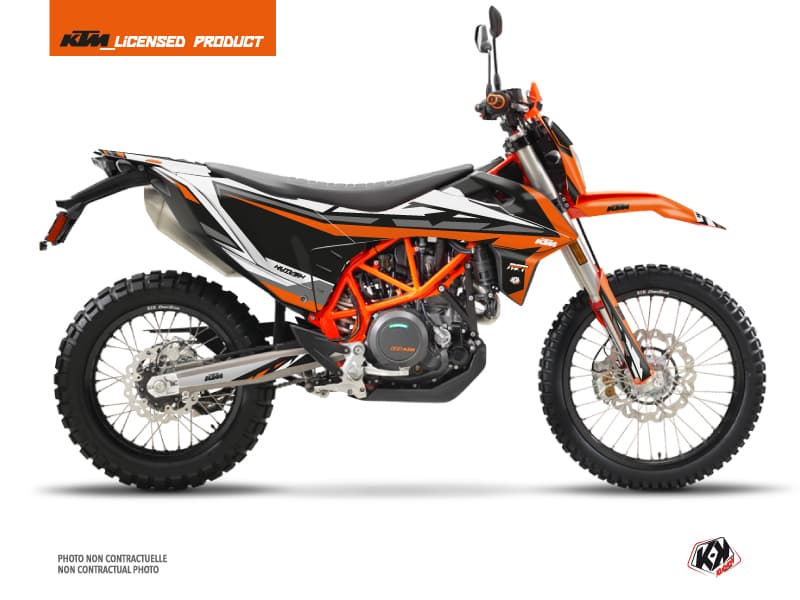 kit graphique moto ktm enduro 690 r rift orange-noir  