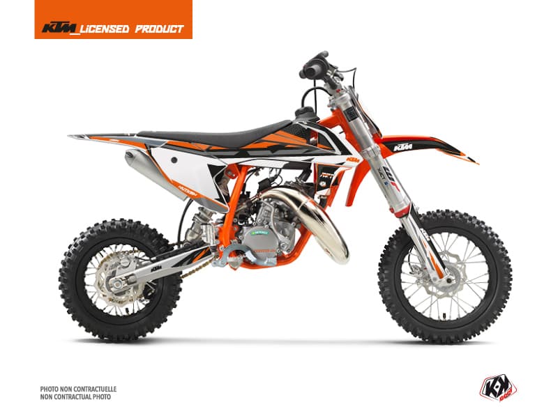 deko-set moto-cross rift ktm 50 sx schwarz orange
