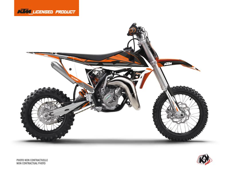 deko-set moto-cross rift ktm 65 sx schwarz orange