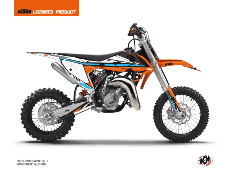 deko-set moto-cross rift ktm 65 sx orange blau