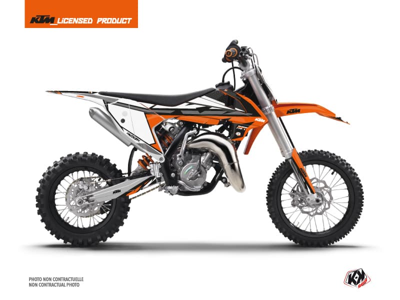 deko-set moto-cross rift ktm 65 sx orange schwarz