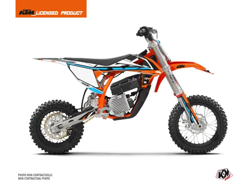 deko-set moto-cross rift ktm sx-e 5 orange blau