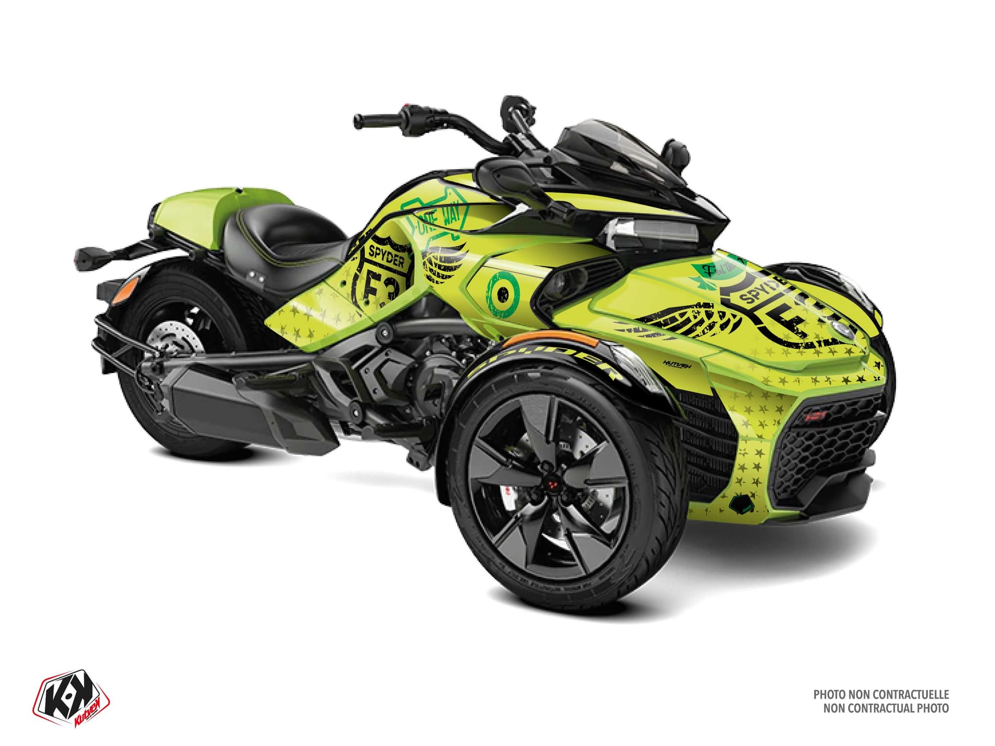 kit graphique  road vert hybride can-am spyder f3