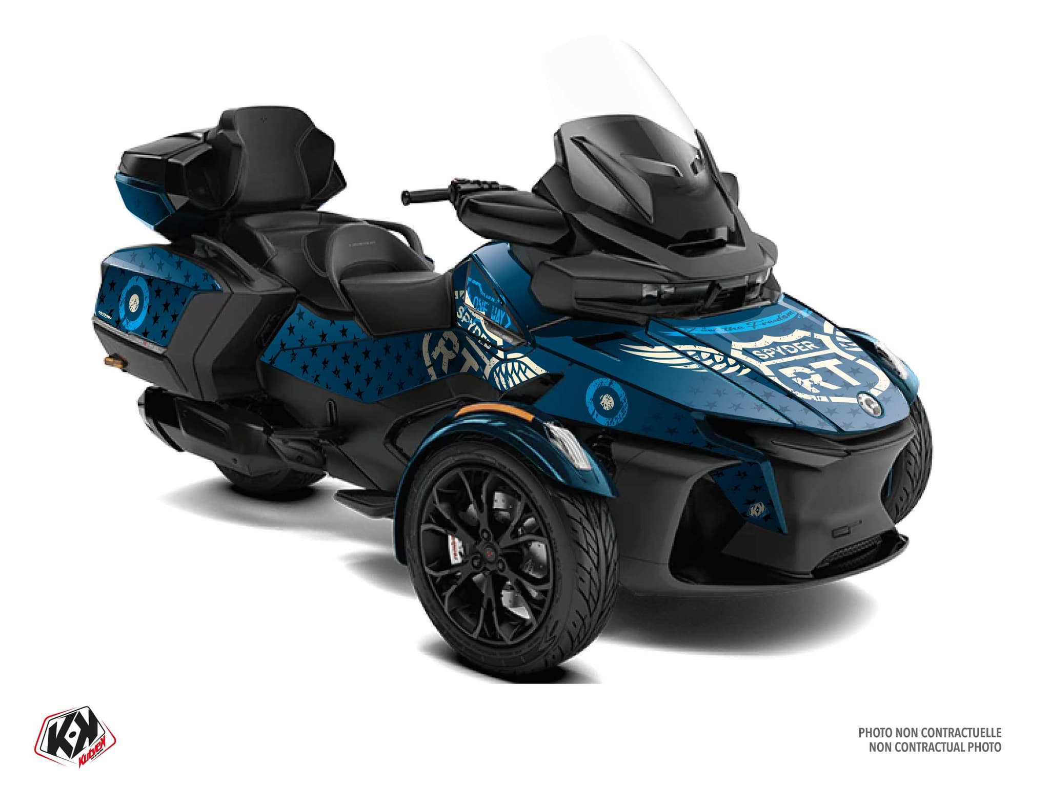 kit graphique  road bleu hybride can-am spyder rt