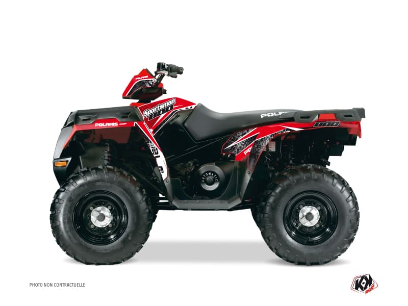 kit graphique quad polaris sportsman 800 forest rock rouge  