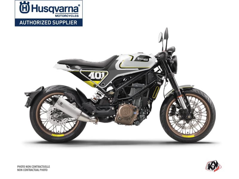 Kit Graphique Moto Rocket Husqvarna Vitpilen 401 Gris Jaune