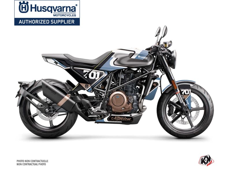 kit graphique moto husqvarna vitpilen 701 rocket bleu  