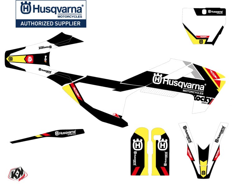 kit graphique motocross husqvarna fs 450 rocky noir | Husqvarna | Kutvek - View 2