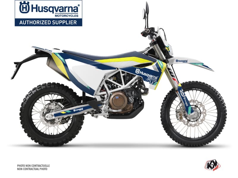 kit graphique motocross husqvarna enduro 701 rocky bleu  