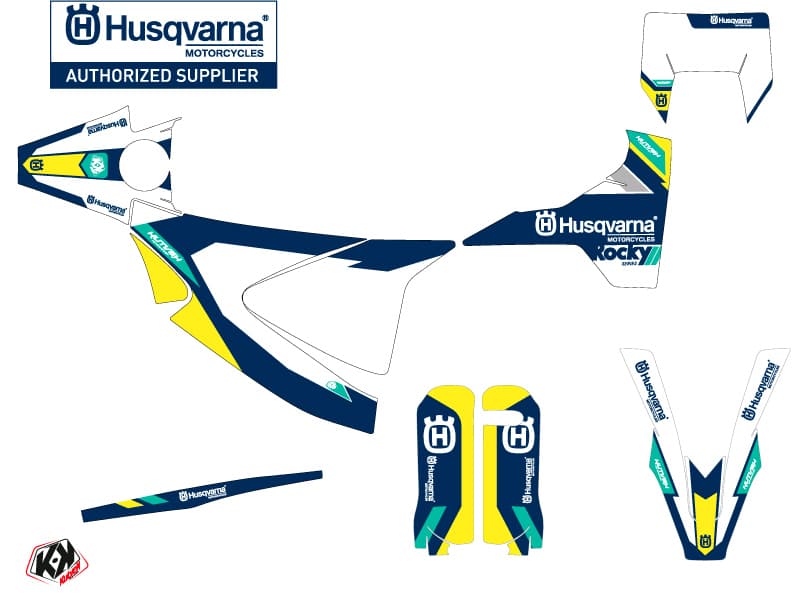 kit graphique motocross husqvarna enduro 701 rocky bleu | Husqvarna | Kutvek - View 2