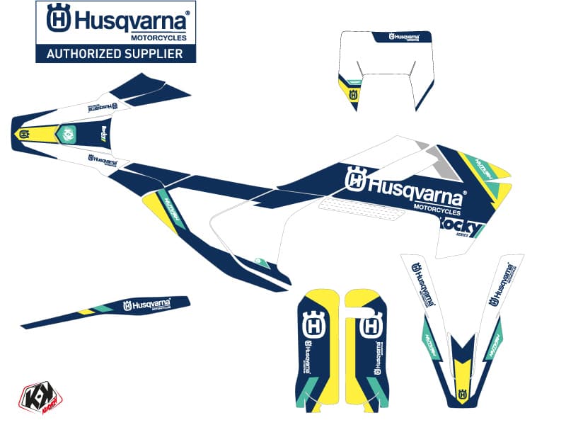deko-set moto-cross rocky husqvarna 450 fe blau | Husqvarna | Kutvek - View 2
